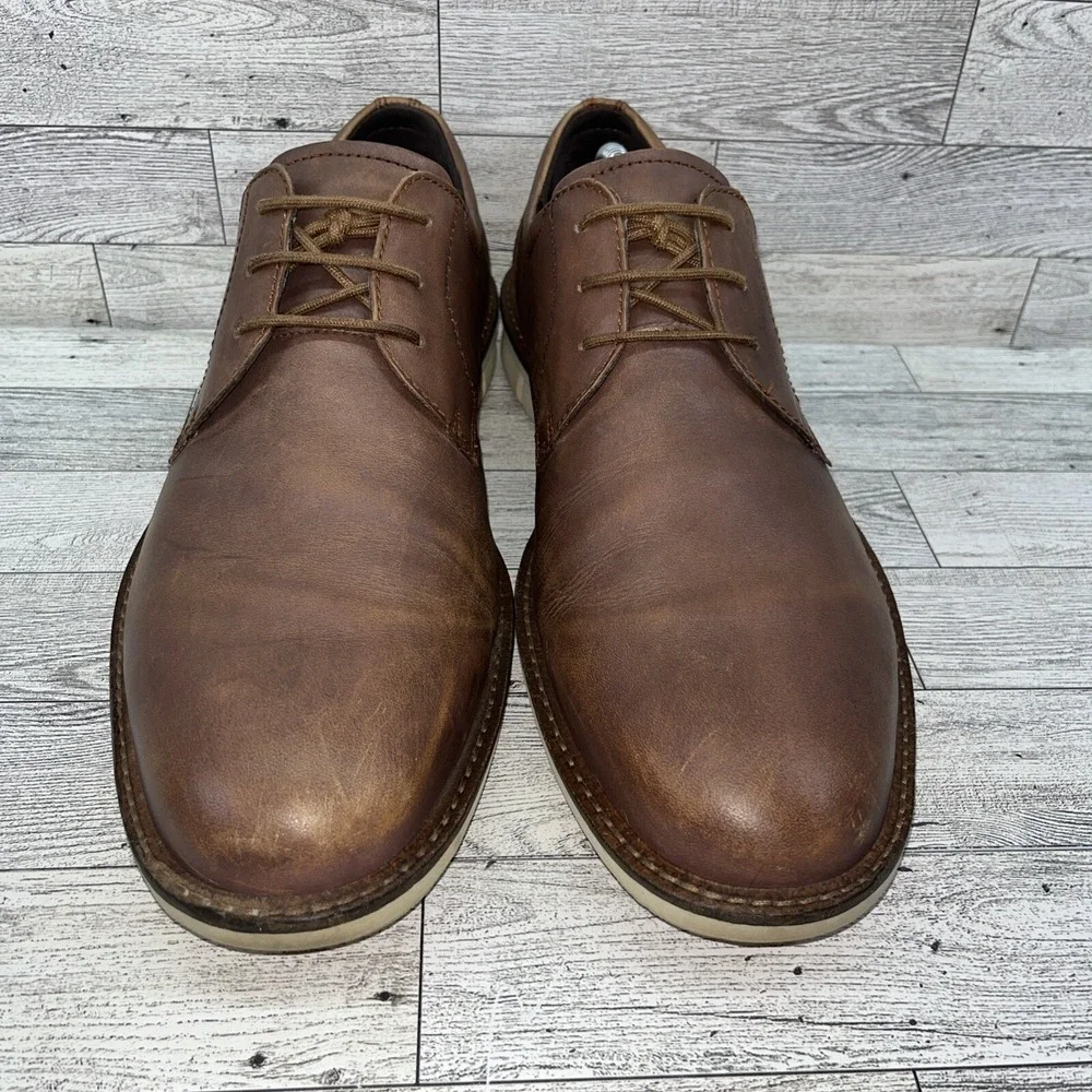 ECCO Jeremy Modern Brown Leather Oxford Shoes Men Size‎ EU 44 US 10.5